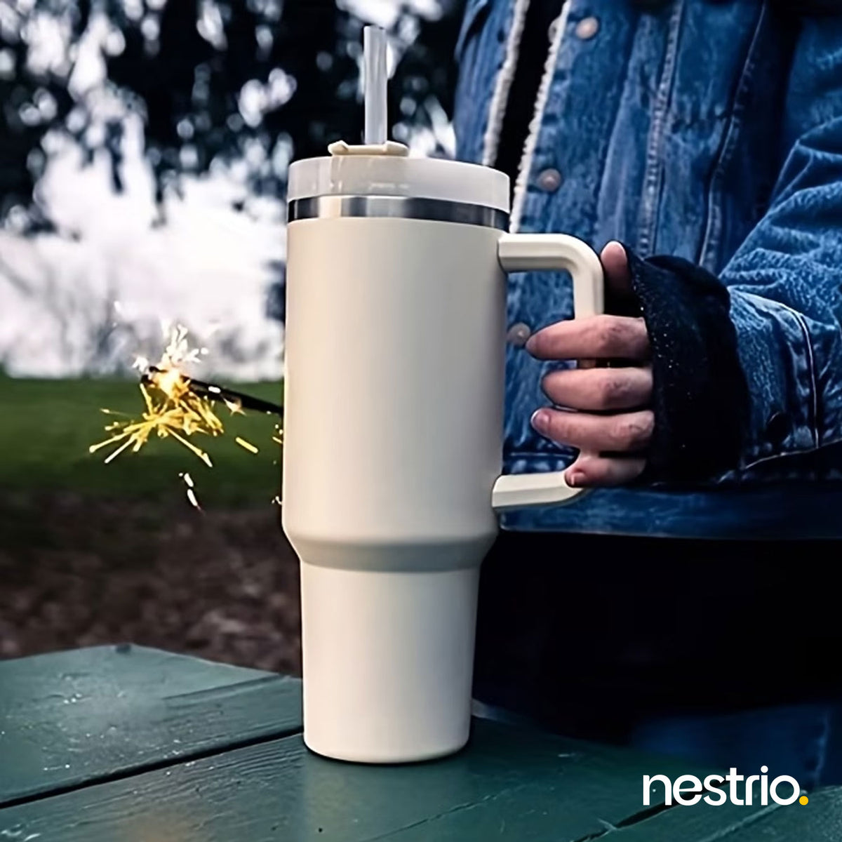 Stanley 40 OZ H2.0 FlowState White Tumbler