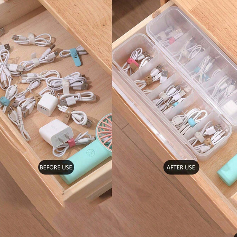 Transparent Storage Box With 5 Compartment