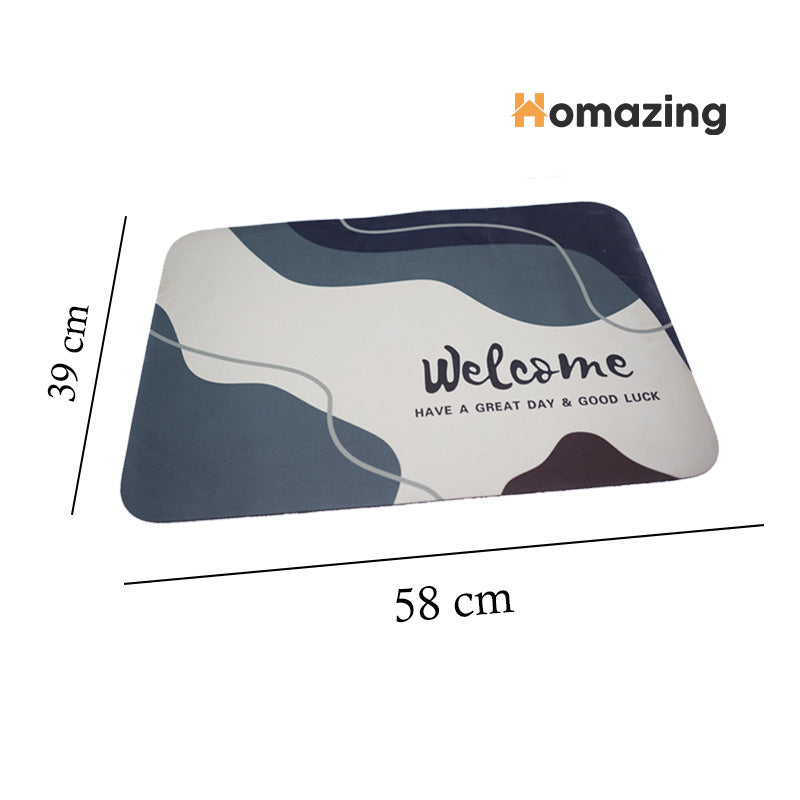 Floral Bath Mat Water Absorbent Non-Slip-D