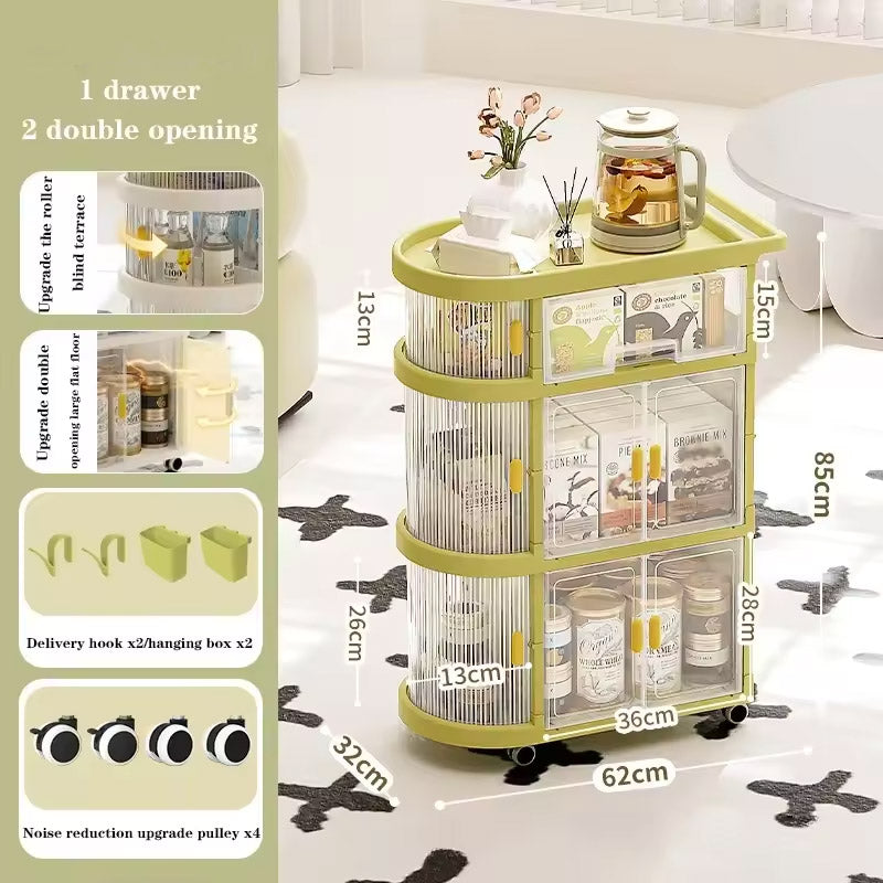 4 Layer Foldable Storage Freestanding Organizing Cart