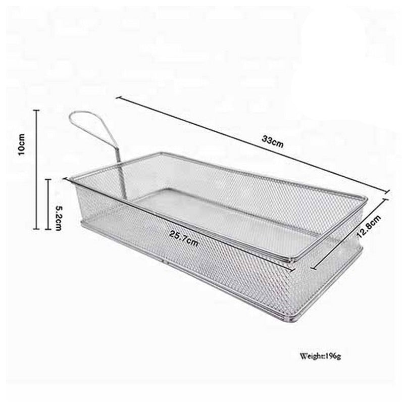 Fish Frying Basket Stainless Steel