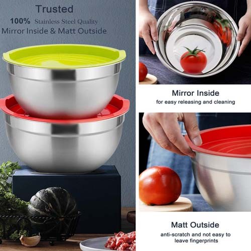 Stainless Steel Mixing Bowl 5 Pcs