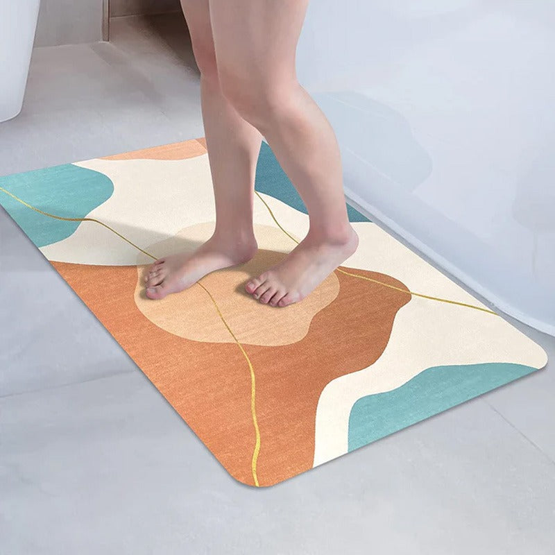 Floor Bath Mat Absorbent Non-Slip-Lotus
