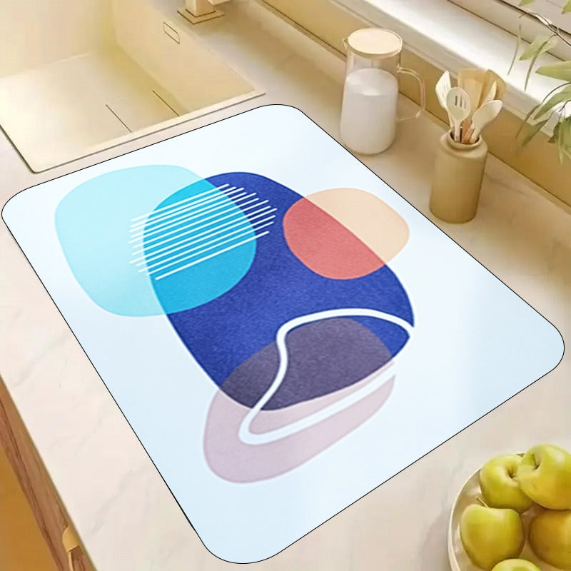 Anti-Slip Dish Drying/Dining Table Mat-Colorful Design