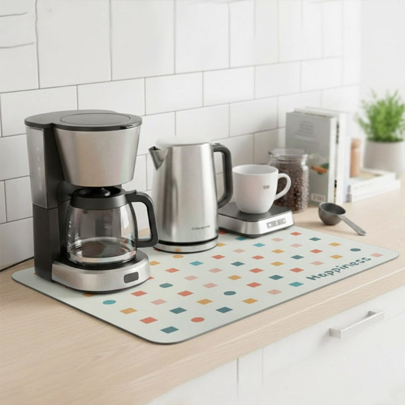 Anti-Slip Dish Drying/Dining Table Mat-Square Pattern Design