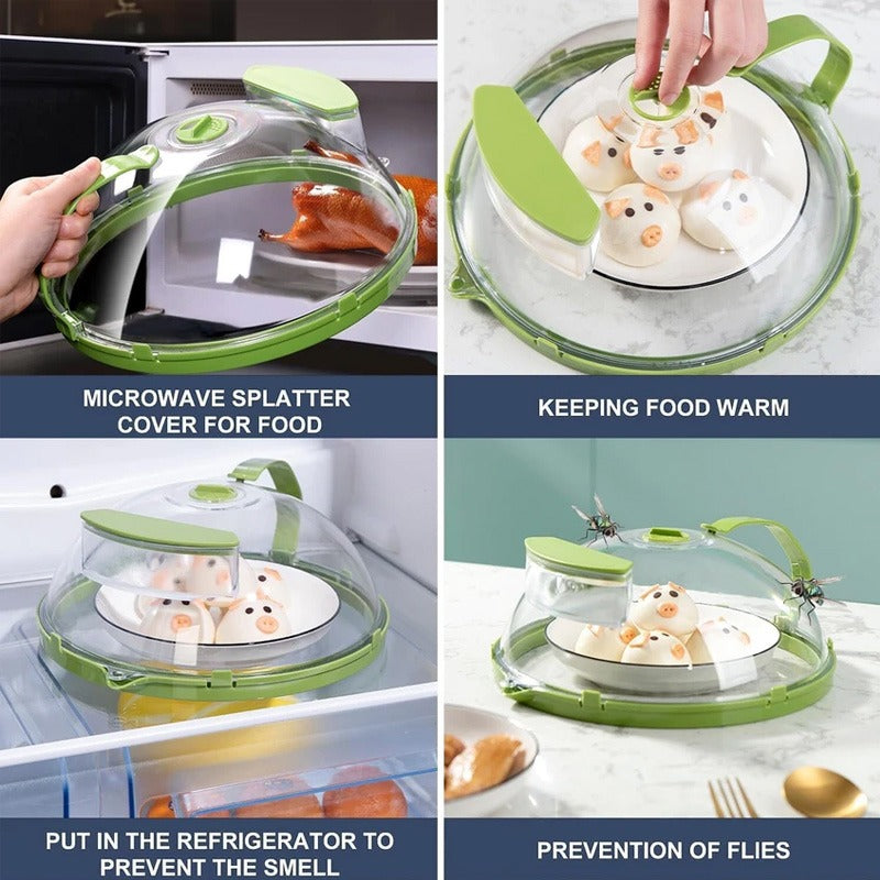 Microwave Splatter Cover With Water Steamer