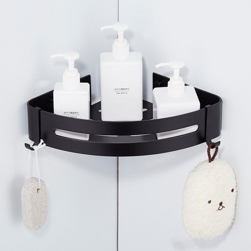 Bathroom Corner Shelf Organizer With Hook