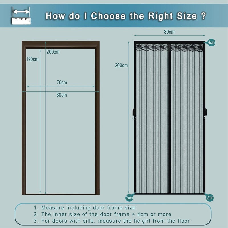 Magnetic Mosquito Screen Door Net Curtain