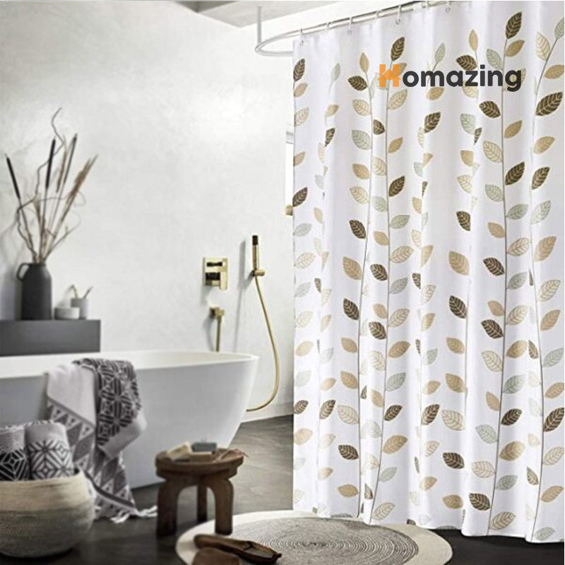 Shower Curtain Liner with Hooks Waterproof