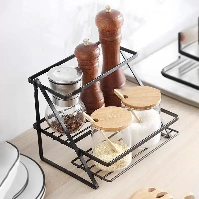 2 Tier Spice Rack Shelf Kitchen